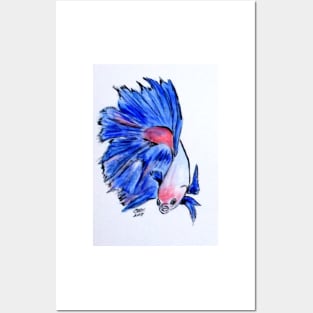 Art Doodle No. 33 Betta Fish Posters and Art